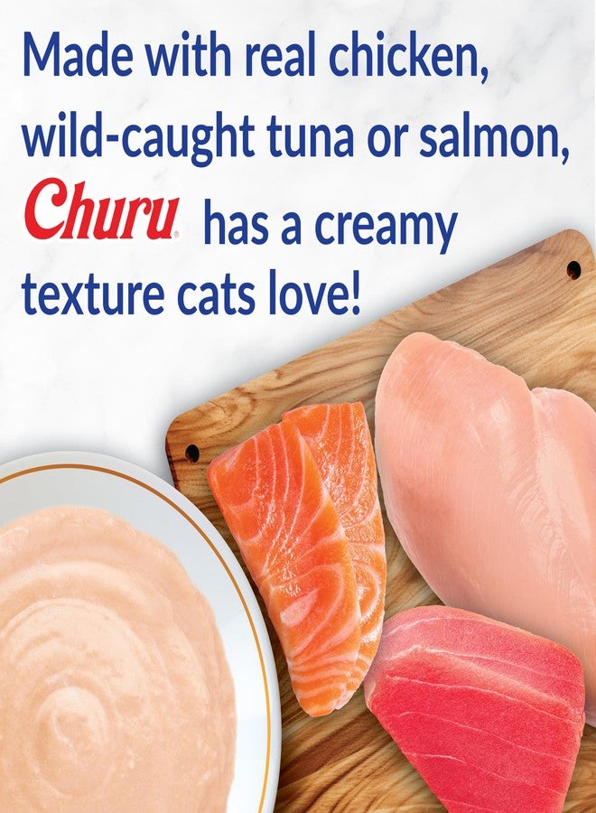 INABA Churu for Kittens, Lickable, Squeezable Creamy Purée Cat Treat with Green Tea Extract & Taurine, 0.5oz. Each Tube, 20 Tubes, Tuna & Chicken Variety - Image 2